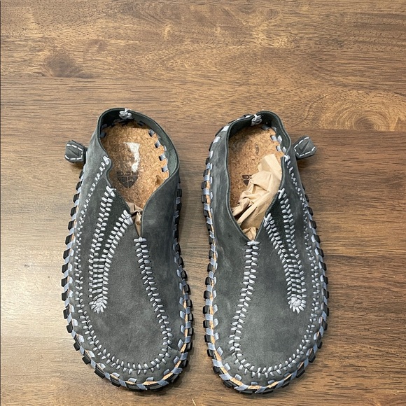 Nike ACG Gray & Blue Considered Longball Leather Slip-On Shoe Mule Shoes Size 6